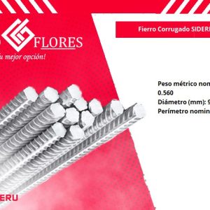 FIERRO SIDERPERU 3/8 X 9 MTS